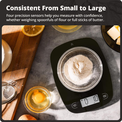 Food Scale, Slim & Compact Build, 1g Precision (Ash Gray)