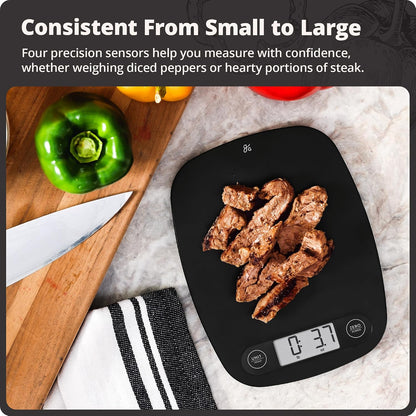 Food Scale, Slim & Compact Build, 1g Precision (Ash Gray)