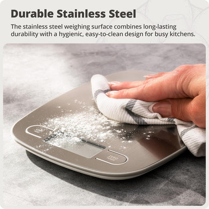 Food Scale, Slim & Compact Build, 1g Precision (Ash Gray)