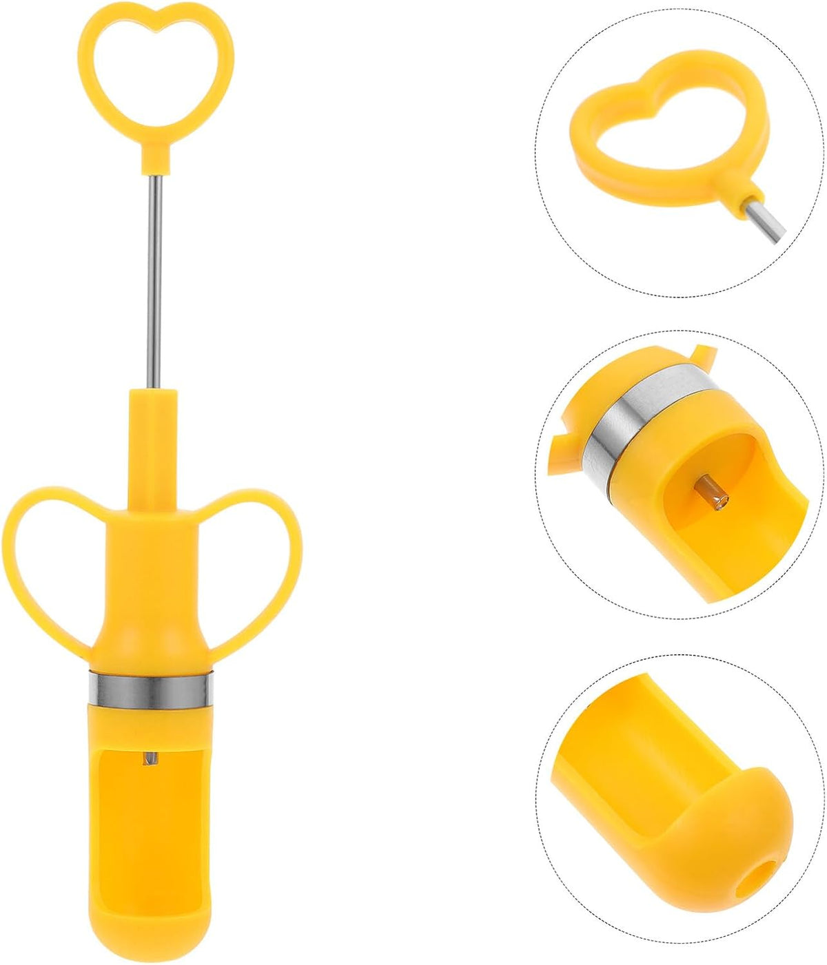 Yellow Handheld Cherry Pitter Xmas Portable PP Pit Remover Tool