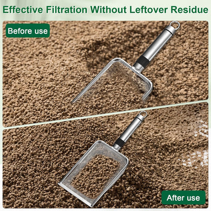 1-Pack Gardening Soil Sifter, 1 mm Mesh Stainless Steel Sand Soil Compost Sieve with Stainless Steel Handle for Sand/Dirt/Rock Compost [Silver Tone]