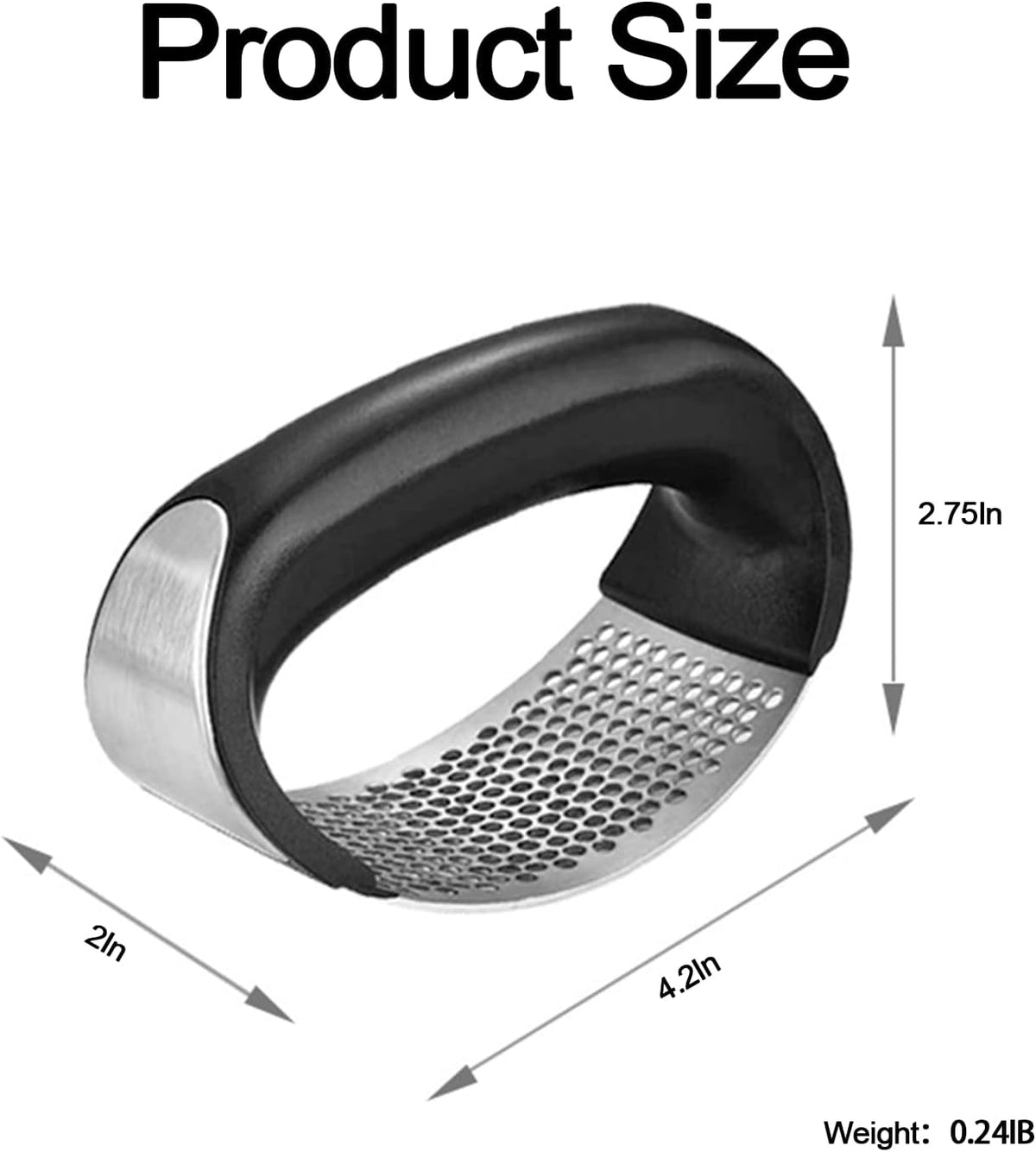 Garlic Press Rocker, Stainless Steel Garlic Crusher & Mincer Tool | Stainless steel garlic rocker press, ergonomic mincer tool for fast crushing garlic with easy cleaning design