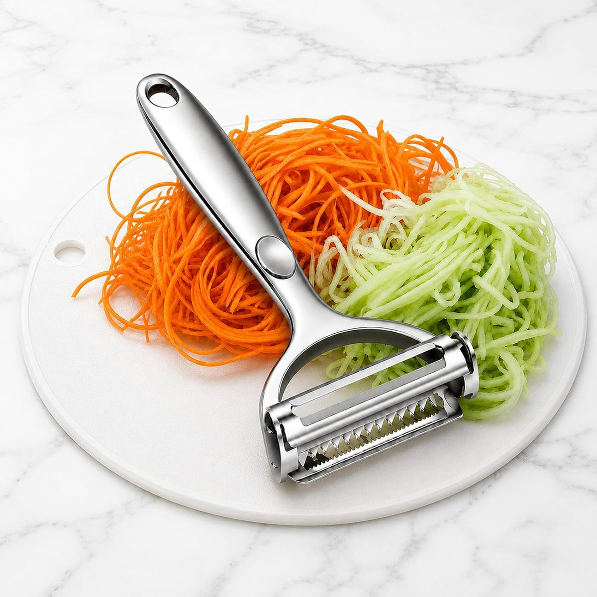 2-in-1 Julienne Peeler and Vegetable Peeler, Y-Shaped Tool