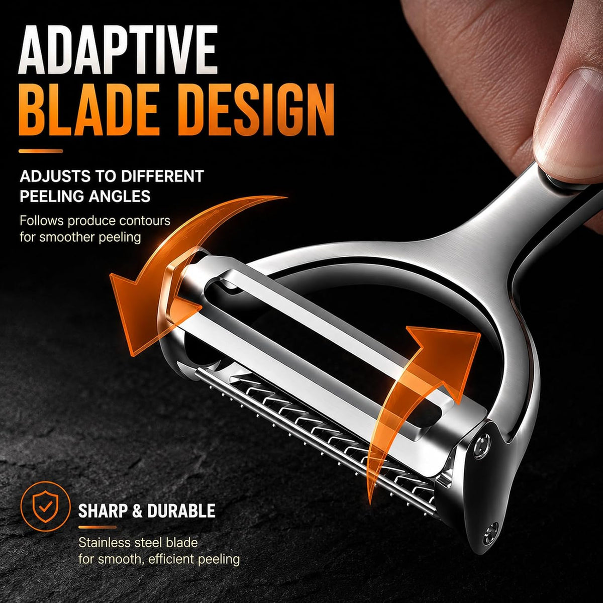 2-in-1 Julienne Peeler and Vegetable Peeler, Y-Shaped Tool