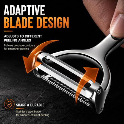 2-in-1 Julienne Peeler and Vegetable Peeler, Y-Shaped Tool