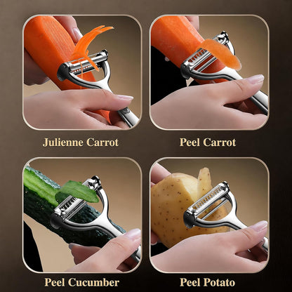 2-in-1 Julienne Peeler and Vegetable Peeler, Y-Shaped Tool