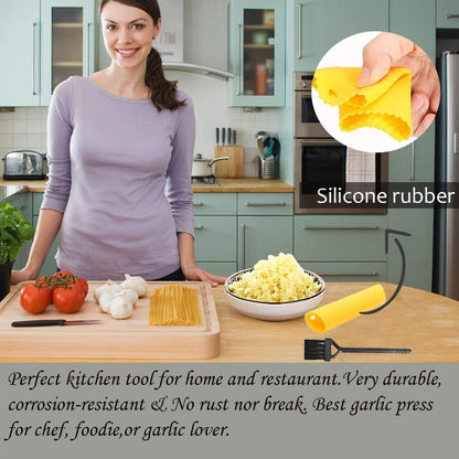 Garlic Peeler Tube Set (Silicone Peeler and Cleaning Brush), Roller Garlic Peeling Kitchen Tool – Easy Cleaning and Dishwasher Safe