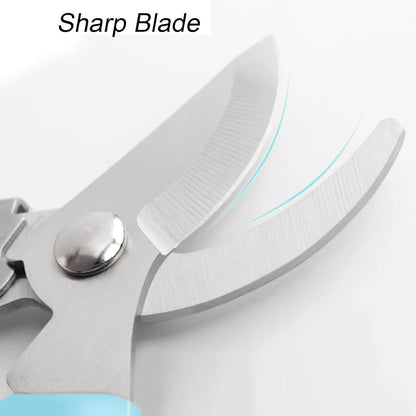 Curve Gardening Scissor with Sharp Stainless Steel Blade Garden Shears for Cutting Flowers Trimming Plants of Yard Florist Flower Rose Herb Hedge Bonsai and Fruits Picking (Black Handle)