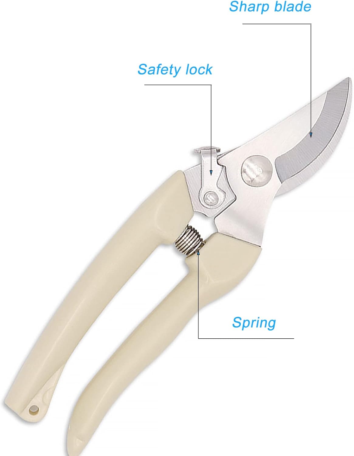 Curve Gardening Scissor with Sharp Stainless Steel Blade Garden Shears for Cutting Flowers Trimming Plants of Yard Florist Flower Rose Herb Hedge Bonsai and Fruits Picking (Black Handle)