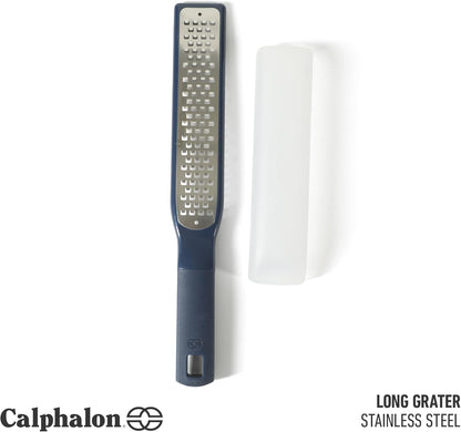 Prime Stainless Steel Handheld Grater Lemon Zester W/Cover & Rubber Handle - Taupe