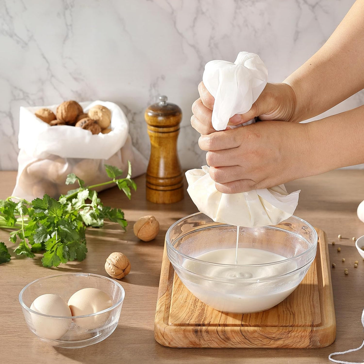 3 Pack Nut Milk Bag, Nylon Cheese Cloth Bag for Straining, 9.5"x14"