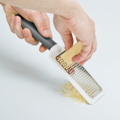 PrepSolutions 2-Way Grate & Measure Fine and Medium Grater, 2-Cup Capacity | Multi-Function Grater for Shredding, Slicing, And Measuring with Built-In Measurement Container, Dishwasher Safe