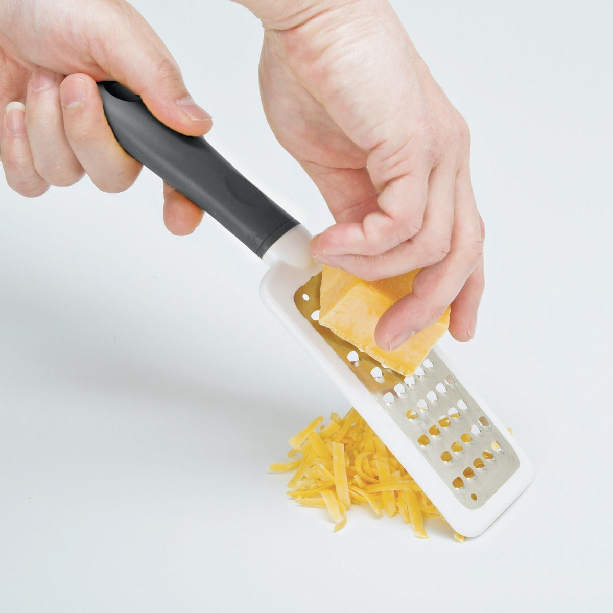 PrepSolutions 2-Way Grate & Measure Fine and Medium Grater, 2-Cup Capacity | Multi-Function Grater for Shredding, Slicing, And Measuring with Built-In Measurement Container, Dishwasher Safe