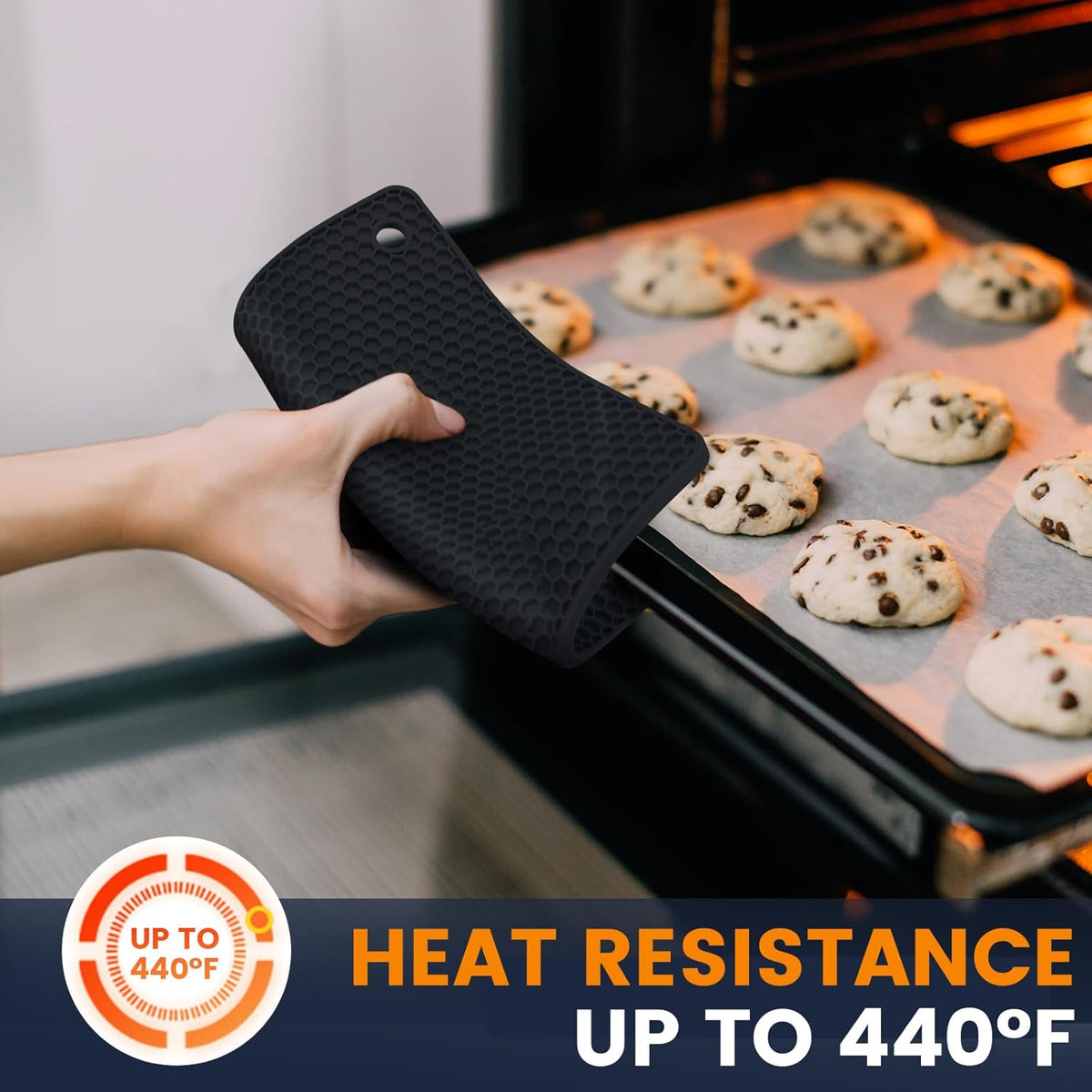 Silicone Trivet Mats 4 Heat Resistant Pot Holders Multipurpose Non-Slip Hot Pads for Kitchen Potholders, Drying mat, Jar Opener, Spoon Holder, Coaster.(Dark Grey)