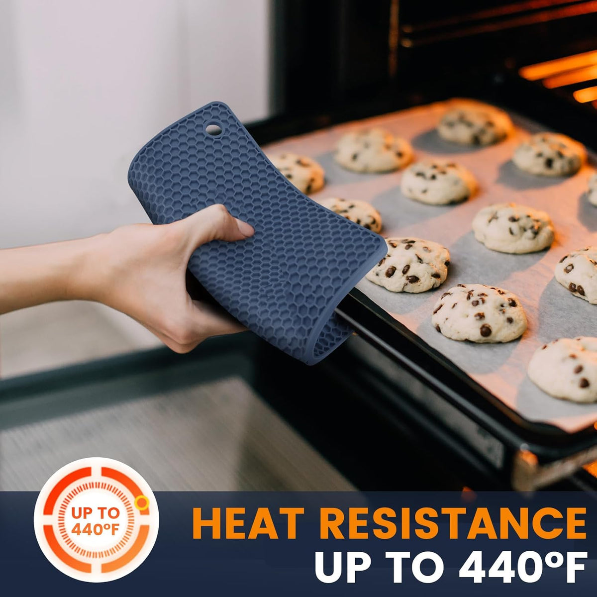 Silicone Trivet Mats 4 Heat Resistant Pot Holders Multipurpose Non-Slip Hot Pads for Kitchen Potholders, Drying mat, Jar Opener, Spoon Holder, Coaster.(Dark Grey)