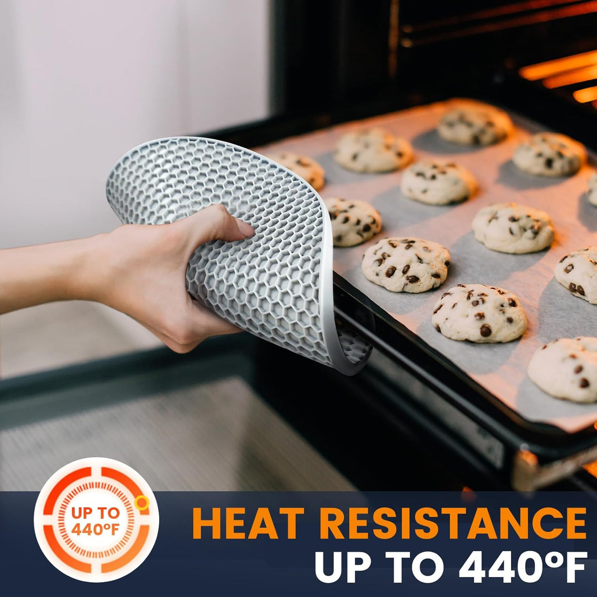 Silicone Trivet Mats 4 Heat Resistant Pot Holders Multipurpose Non-Slip Hot Pads for Kitchen Potholders, Drying mat, Jar Opener, Spoon Holder, Coaster.(Dark Grey)