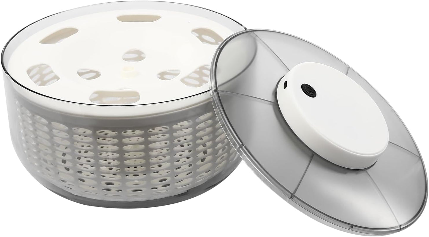 Electric Vegetable Dryer, Electric Salad Spinner Small Salad Spinner with USB Cable & Battery Indicator & Draining Basket in Kitchens 5.12 x 6.30 Inch(D*H) (Stainless Steel)
