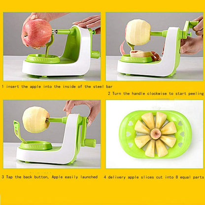 Apple peeler, Apple Peeler Slicer,multi-function fruit peeler, vegetable, fruit peeler, pear potato slice movement, peeling machine fast manual setting with 8 blade slicer pear peelerAdd a splitter