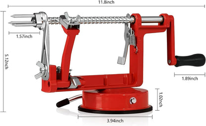 Apple Peeler Corer, 5 In 1 Apple Peeler Slicer Corer with Stainless Steel Blades and Powerful Suction Base for Apples and Potatoes(Teal)