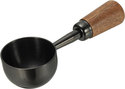 Coffee Measuring Spoon, 1.45" x 0.7" 15ml Stainless Steel Coffee Scoop with Wood Handle for Ground Coffee or Loose Leaf Tea Silver