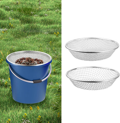 Soil, Sand, and Compost Sifter for Gardening – Sieve for Rocks, Dirt, and Organic Material – Fits 5-Gallon Buckets-1/4 in Aperture