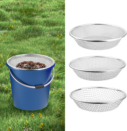 Soil, Sand, and Compost Sifter for Gardening – Sieve for Rocks, Dirt, and Organic Material – Fits 5-Gallon Buckets-1/4 in Aperture