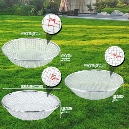 Soil, Sand, and Compost Sifter for Gardening – Sieve for Rocks, Dirt, and Organic Material – Fits 5-Gallon Buckets-1/4 in Aperture