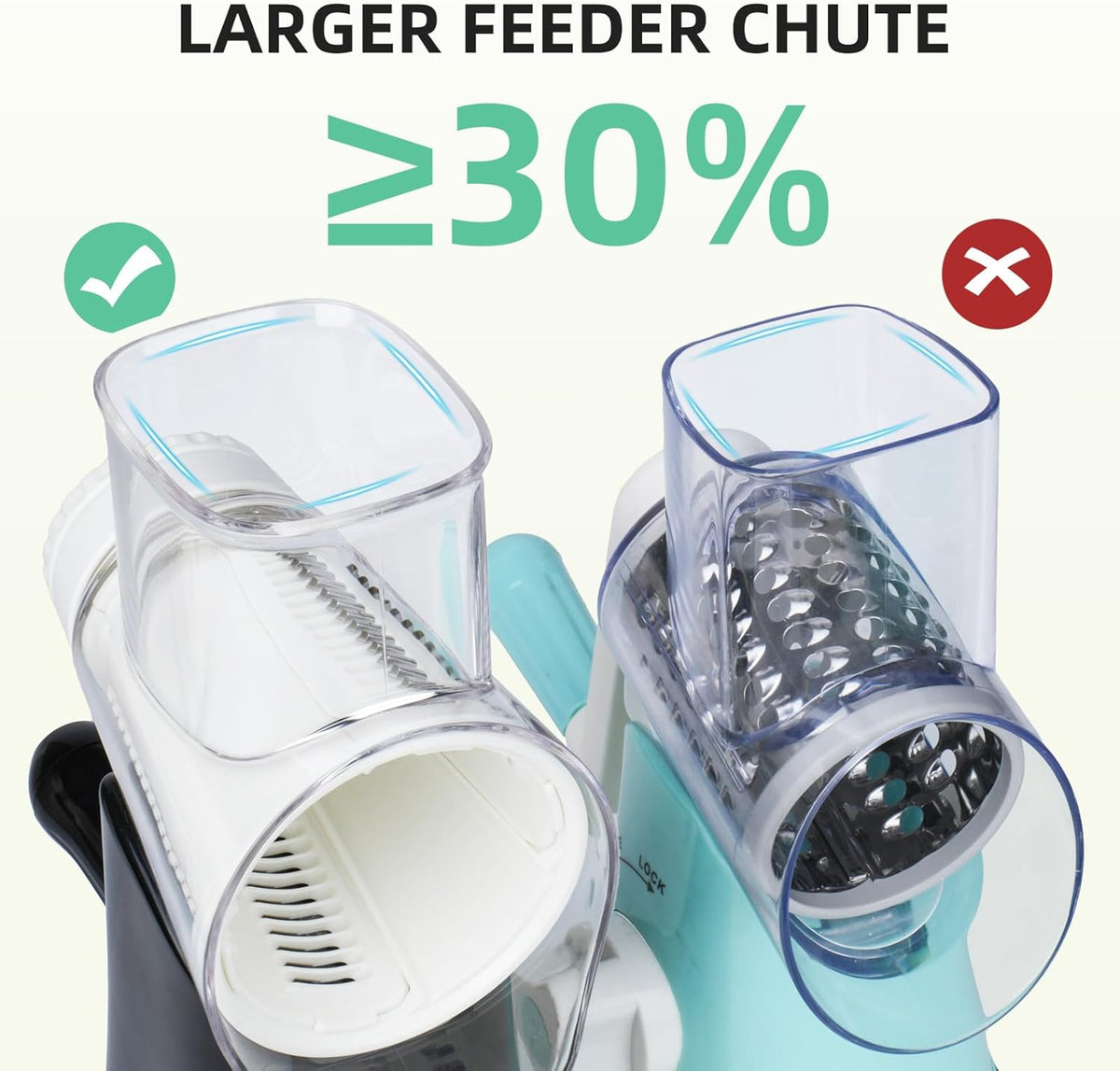5 in 1 Rotary Cheese Grater Hand Crank with Reinforced Suction | Multifunctional Cheese Shredder, Coarse/Fine Shredding, Slicing & Chopping, Perfect for Veggies & Nuts, Easy to Use, Black