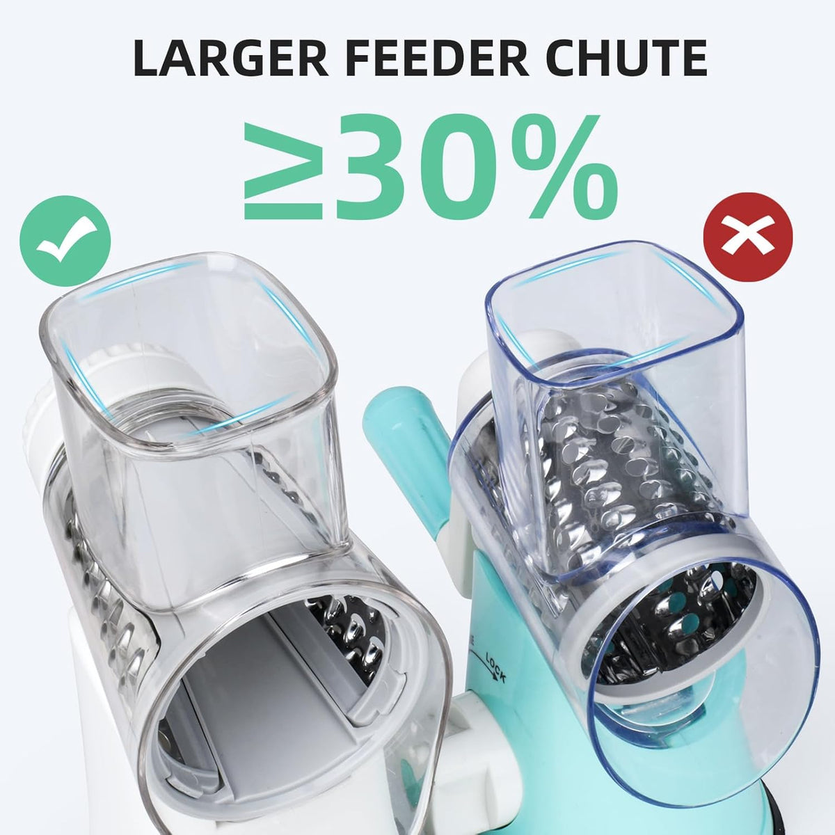 5 in 1 Rotary Cheese Grater Hand Crank with Reinforced Suction | Multifunctional Cheese Shredder, Coarse/Fine Shredding, Slicing & Chopping, Perfect for Veggies & Nuts, Easy to Use, Black