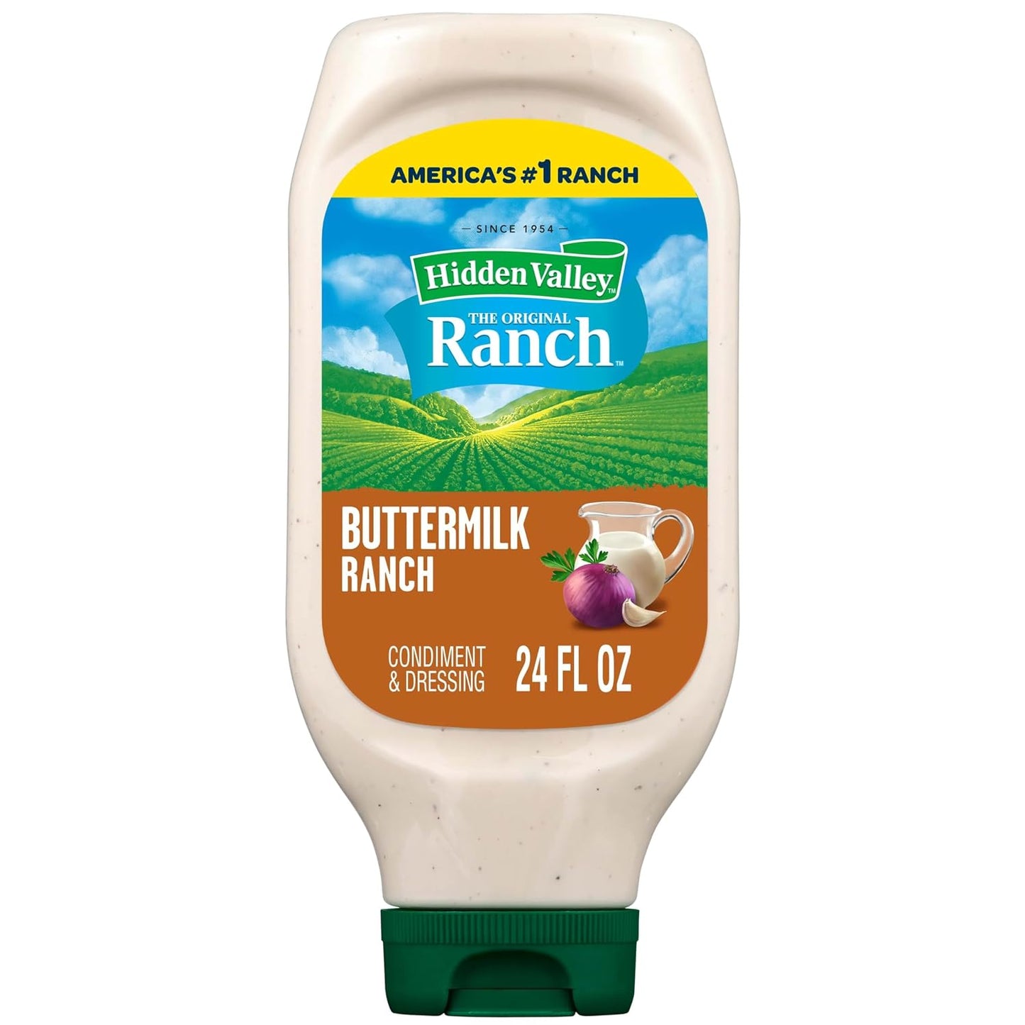Buttermilk Ranch Condiment and Dressing, Easy Squeeze Bottle, 24 Fl Oz (Package May Vary)