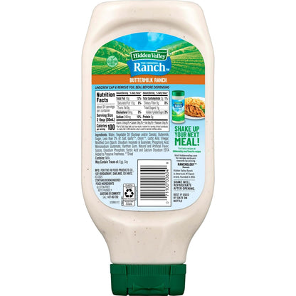 Buttermilk Ranch Condiment and Dressing, Easy Squeeze Bottle, 24 Fl Oz (Package May Vary)