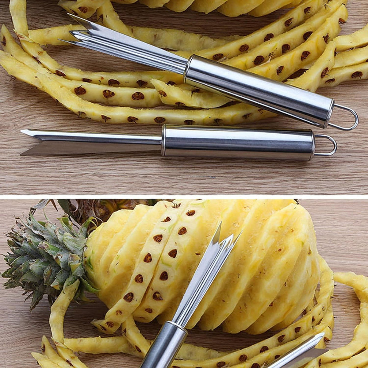 Pineapple Eye Peeler Remover Tool, Stainless Steel Multipurpose Pineapple Eye Clip,Pineapple Eye Cutter V Shape Pineapple Eye Peeler Remover for Home Kitchen Peelers