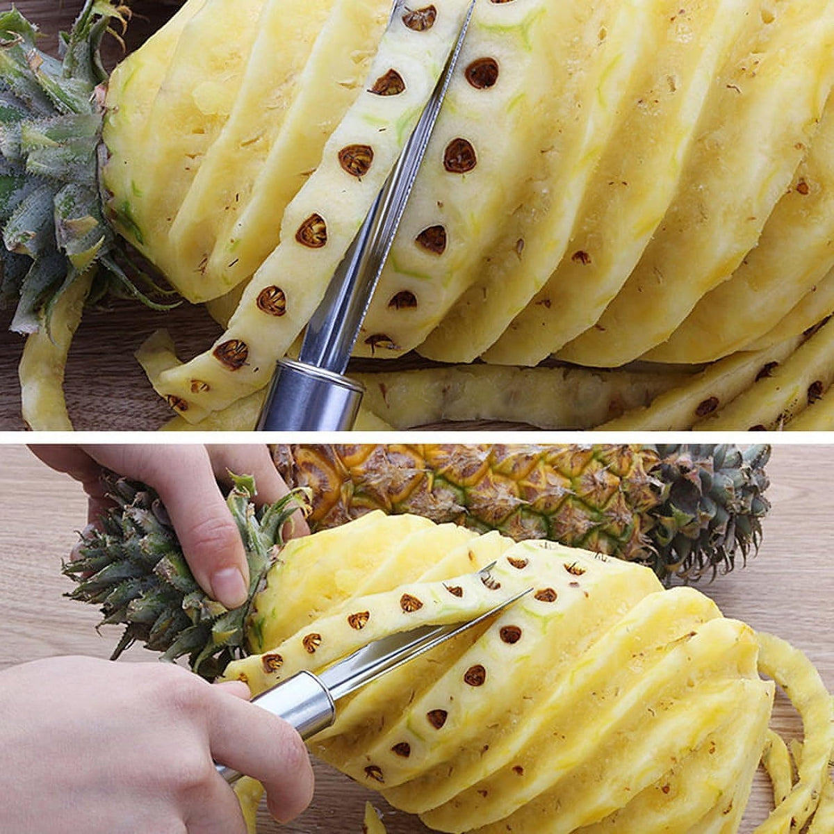 Pineapple Eye Peeler Remover Tool, Stainless Steel Multipurpose Pineapple Eye Clip,Pineapple Eye Cutter V Shape Pineapple Eye Peeler Remover for Home Kitchen Peelers