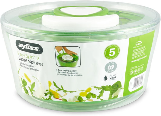 E940012 Easy Spin 2 Salad Spinner-Large Green, Plastic