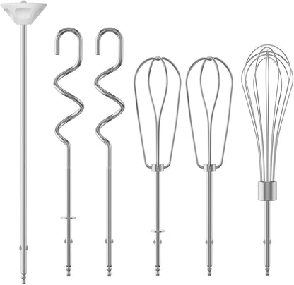 Hand Mixer Beaters Attachments for Cuisinart Hand Mixer CHM Series | 6 Pcs Hand Mixer Beaters Dough Hook and Blending Rod for Cuisinart Hand Mixer Attachments CHM-3 CHM-5 CHM-7 HM-50 HM-70