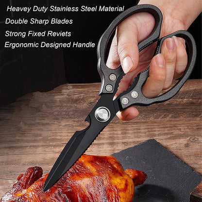 Kitchen Scissors Heavy Duty Stainless Steel Kitchen Shears Sharp Food Cooking Dishwasher Safe Scissors for Meat Chicken Poultry Fish Meat Herbs