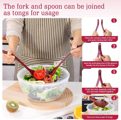 15 Piece Mixing Bowls with Lids Set, Super Large(6.87-0.21QT) Plastic Nesting Bowls 6 Prep Bowls 6 Lids 1 Colander 2-in-1 Spoon Microwave Dishwasher Safe for Preparing Mixing Serving Storing