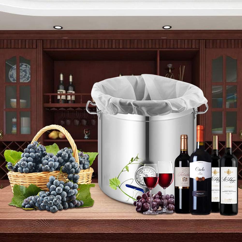 2 Pack 26"×22" Brew Bag Reusable Mesh Strainer for Wine Beer Brewing | BIAB, Fits Kettle Up To 17 In, Holds 20 Lbs, Nylon Cheesecloth, BPA-Free, Drawstring Strainer for Cider Fruit Wine Cold Brew