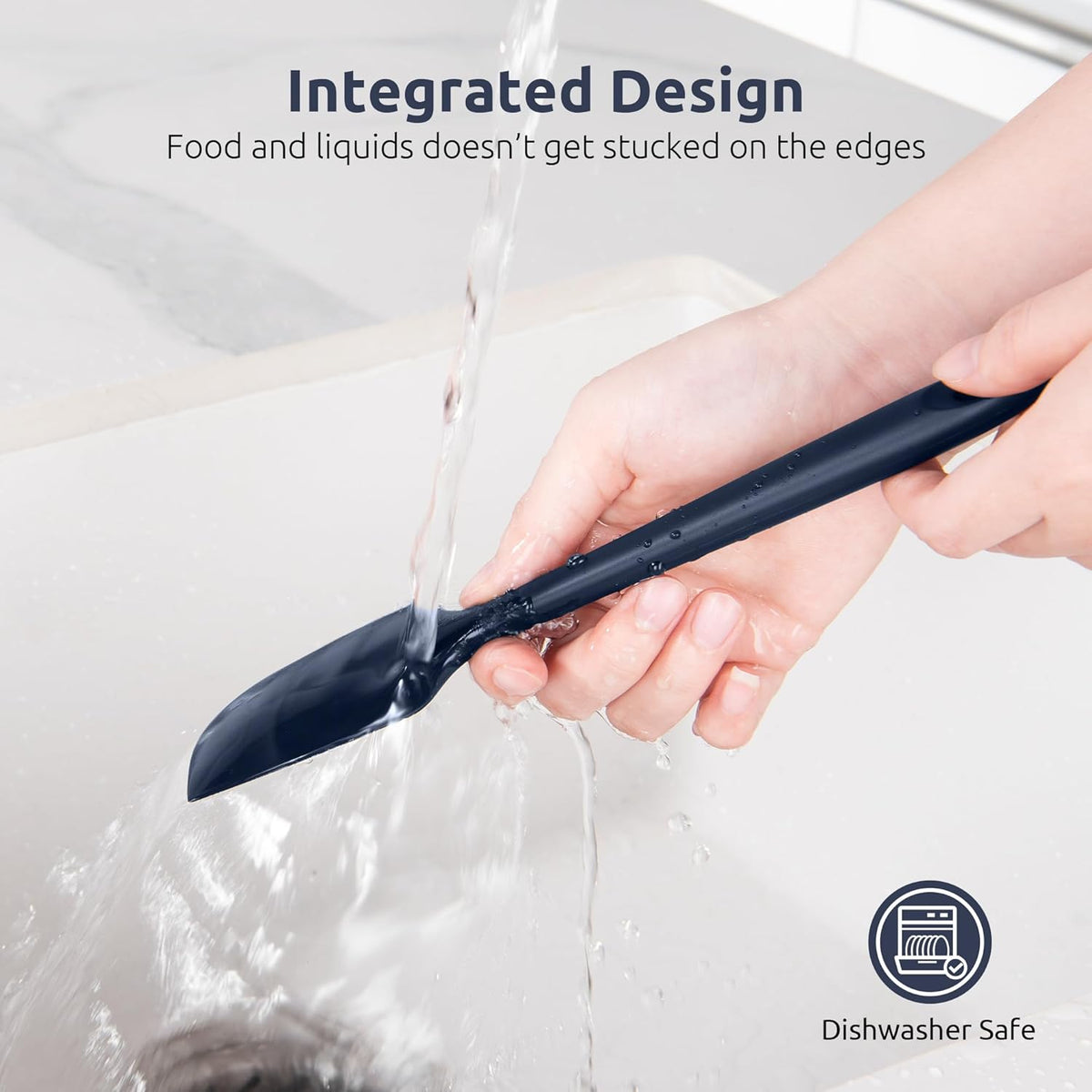Small Mini Silicone Spatula, 9in Rubber Jar Bowl Scraper, Purple | 600ºF Heat-Resistant Food-Grade Tiny Spatula for Kitchen Use, Flexible Baking Utensil for Mixing Scraping Jam in Bowl or Cup
