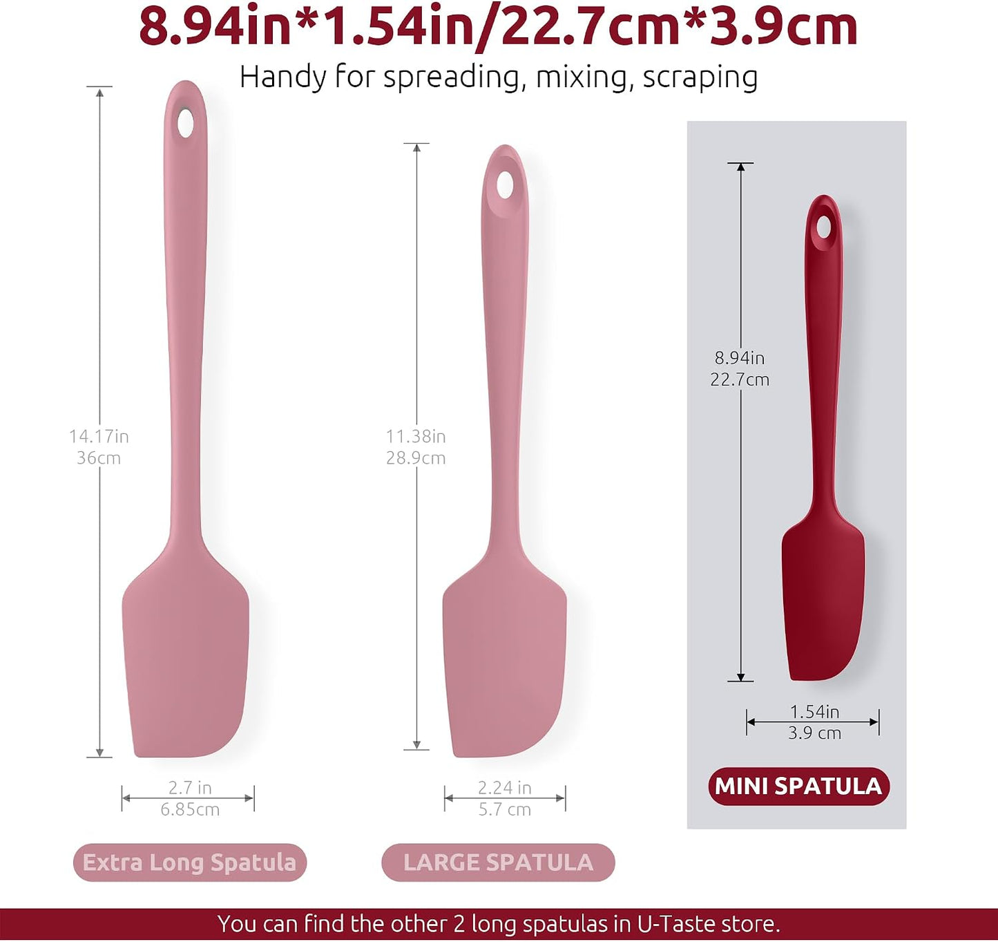 Small Mini Silicone Spatula, 9in Rubber Jar Bowl Scraper, Purple | 600ºF Heat-Resistant Food-Grade Tiny Spatula for Kitchen Use, Flexible Baking Utensil for Mixing Scraping Jam in Bowl or Cup