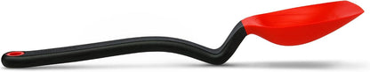 Supoon Non-Stick Sit-Up Silicone Scraping, Serving, Cooking Spoon Measures 5ml Tsp & 15ml Tbsp - 11" Red