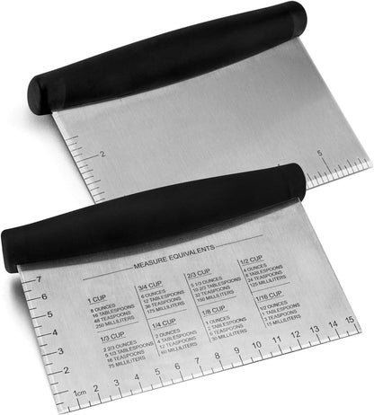 Bench Dough Scrapers, Stainless Steel Griddle Scraper Pastry Cutter