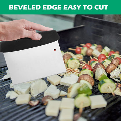 Bench Dough Scrapers, Stainless Steel Griddle Scraper Pastry Cutter