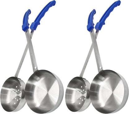 4PCS 4 oz Portion Control Serving Spoons,Measuring Ladle Scoops Food Utensils,Proportion Manage Slotted and Unslotted Scoops for Weight Loss/Kitchen(Green)