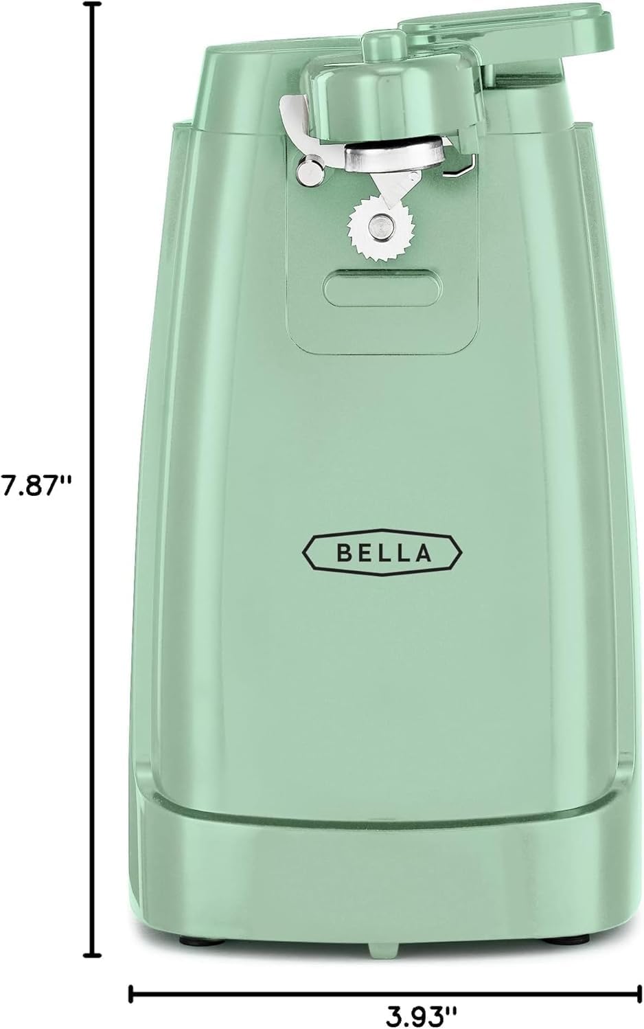 Electric Can Opener and Knife Sharpener, Removable Cutting Lever, Cord Storage, Stainless Steel Blade, Sage
