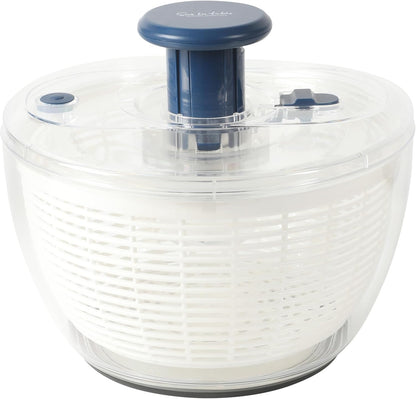 Kitchen Essential 6.3 Qt Salad Spinner, Fruit Washer, Washing Bowl with Strainer, Vegetable Cleaner, Salad Cleaner, Lettuce Washer - Juniper Green