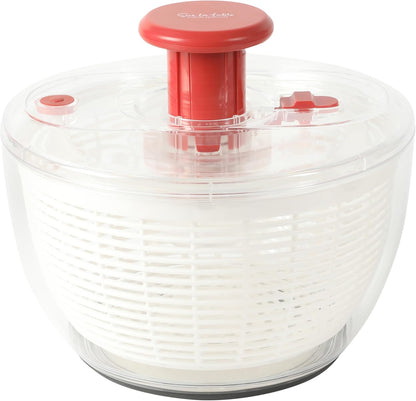 Kitchen Essential 6.3 Qt Salad Spinner, Fruit Washer, Washing Bowl with Strainer, Vegetable Cleaner, Salad Cleaner, Lettuce Washer - Juniper Green