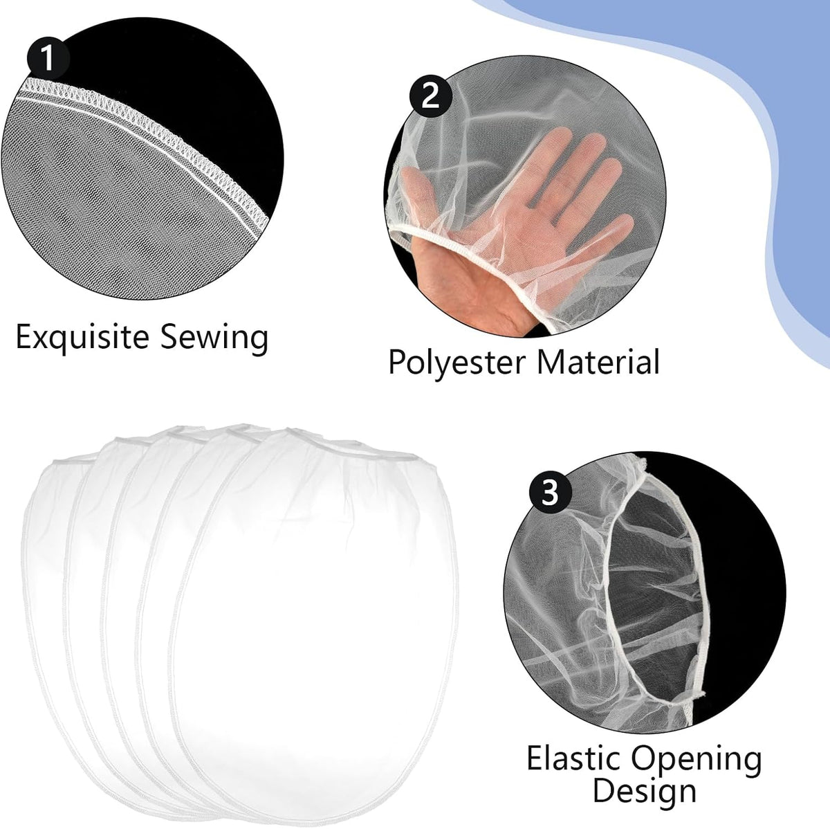 10 Pcs Paint Strainer Bags 5 Gallon Fine Mesh with Elastic Top for Paint