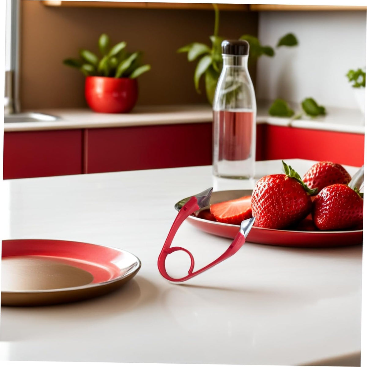 Stainless Steel Strawberry Huller Stem and Leaf Remover Kitchen Tool