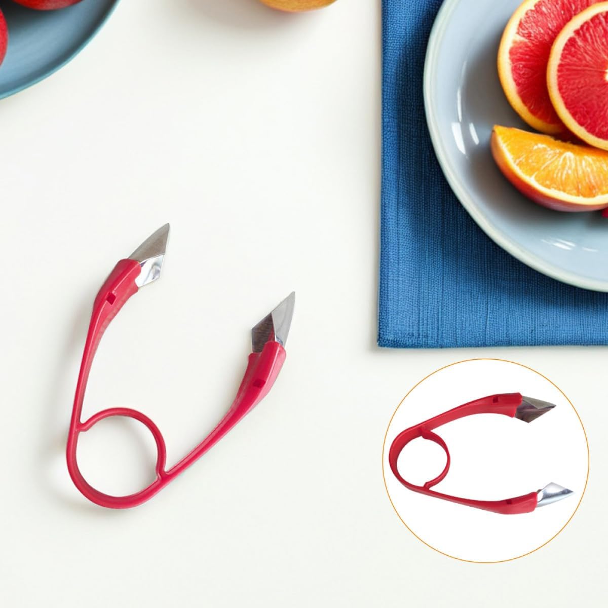 Stainless Steel Strawberry Huller Stem and Leaf Remover Kitchen Tool